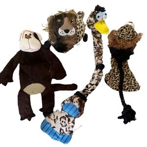 SparkiTime Dogs Toys For Small Medium Ropes No Stufing Set 4 pcs